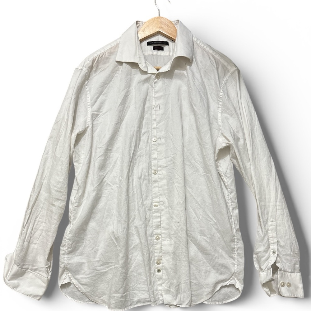 John Varvatos Crisp White Button Down Shirt
